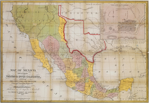 Map of Mexico 1847 by S. Augustus Mitchell, Sr..jp