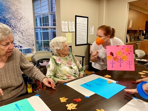 Caroline Hardin with artist Gloria