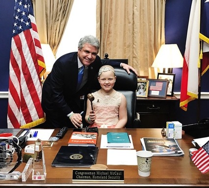 Sadie fighting for more cancer funding in DC!